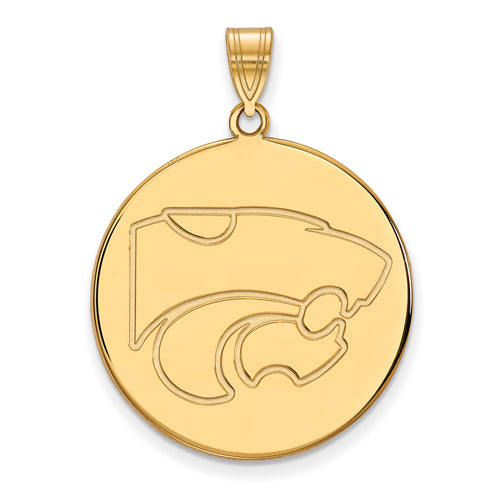 SS w/GP Kansas State University XL Wildcat Disc Pendant