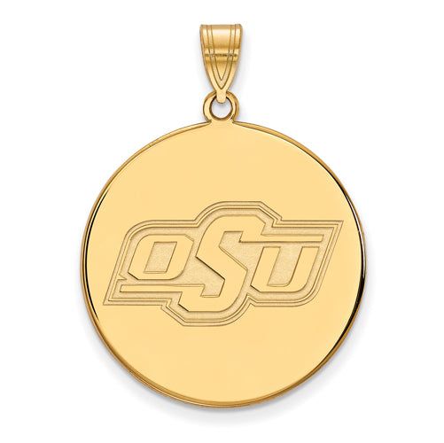 14ky Oklahoma State University XL Disc Pendant