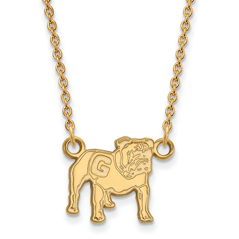 10ky University of Georgia Small Full Body Pendant w/Necklace