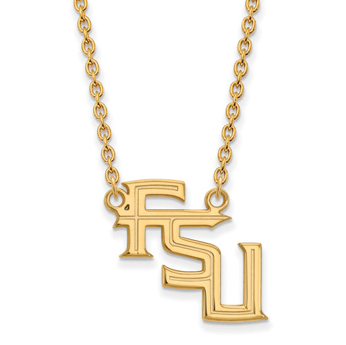 SS w/GP Florida State University Lg FSU Pendant w/Necklace