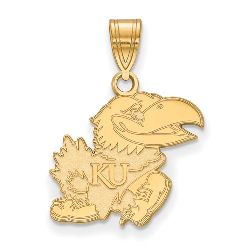 SS w/GP University of Kansas Medium Right Jayhawk Pendant