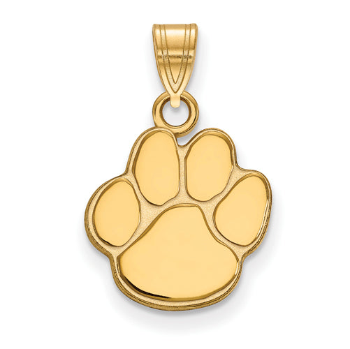 14ky Auburn University Small Paw Pendant