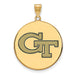 SS w/GP Georgia Institute of Tech XL Enamel Disc Pendant