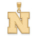SS w/GP University of Nebraska Large Logo Pendant