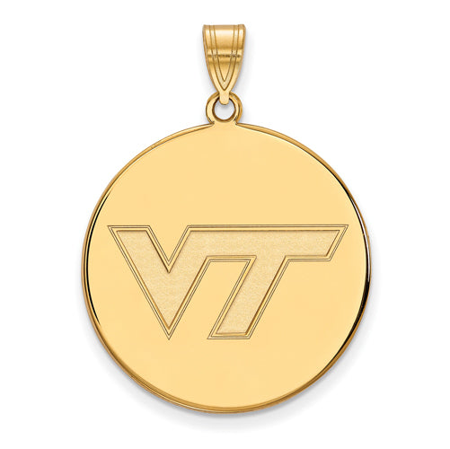14ky Virginia Tech XL VT Logo Disc Pendant
