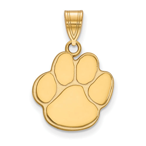 SS w/GP Auburn University Medium Paw Pendant