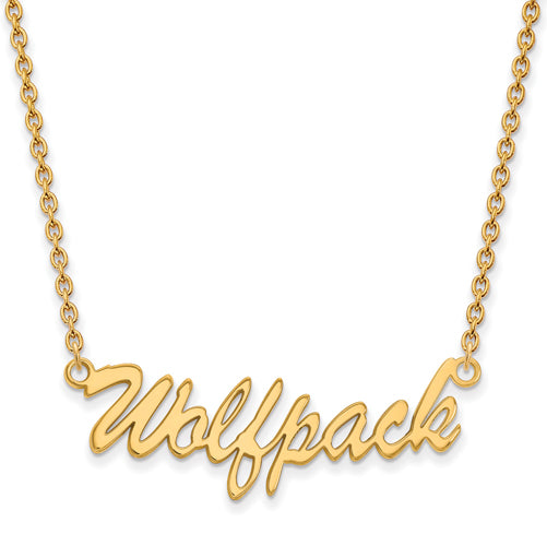 SS w/GP North Carolina State U Med Pendant w/Necklace