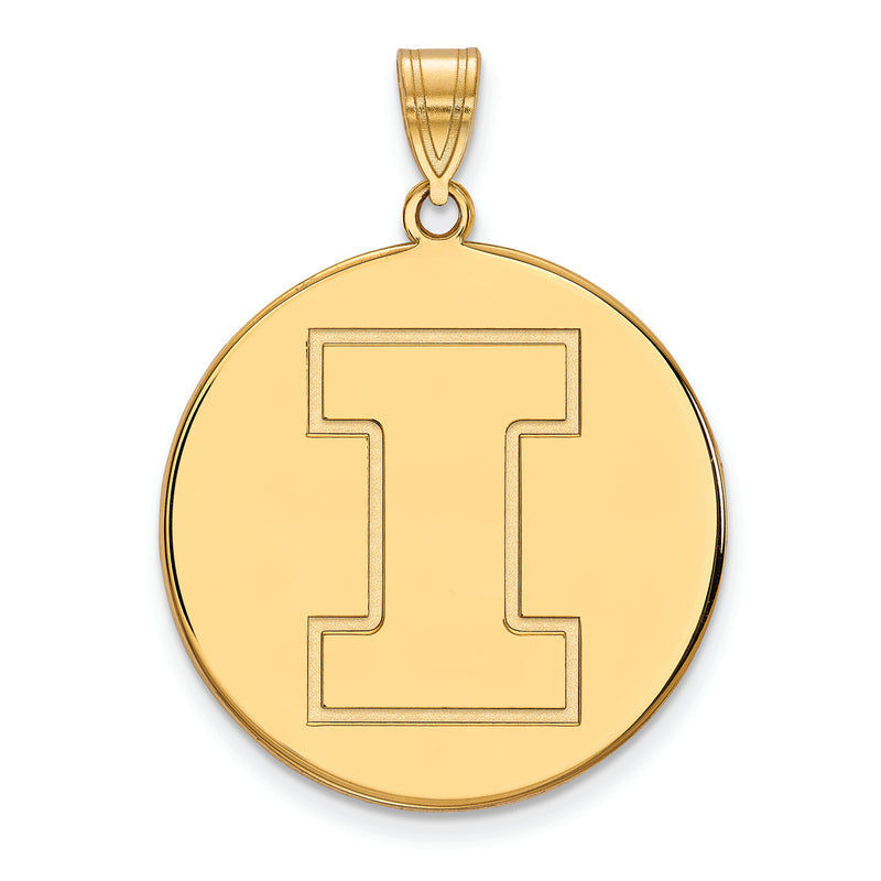 10ky University of Illinois XL Disc Pendant