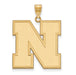 SS w/GP University of Nebraska XL Logo Pendant
