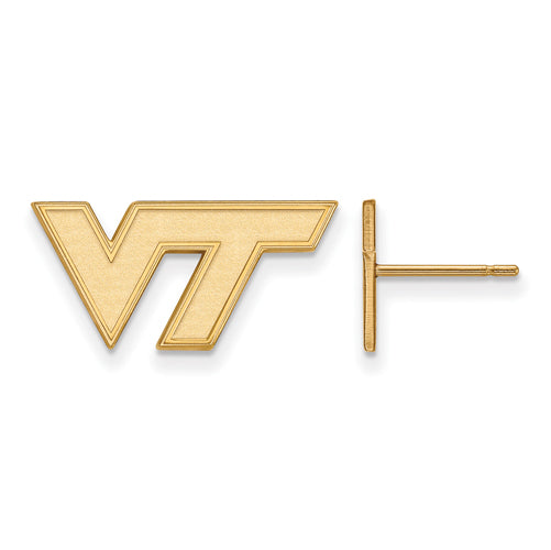 SS w/GP Virginia Tech XS VT Logo Post Earrings