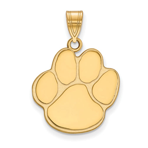SS w/GP Auburn University Large Paw Pendant