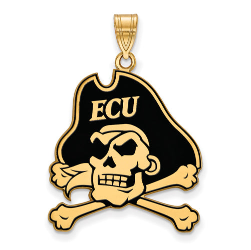SS w/GP East Carolina University XL Enamel Pendant