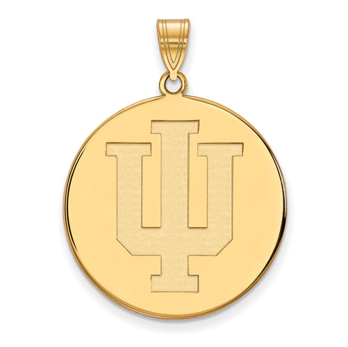 14ky Indiana University XL Disc Pendant