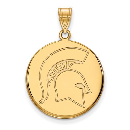 SS w/GP Michigan State University Large Disc Spartan Pendant