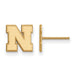 SS w/GP University of Nebraska XS Post Logo Earrings