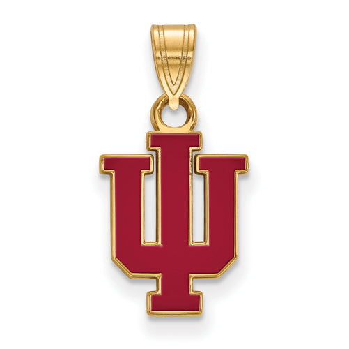 SS w/GP Indiana University Small Enamel Pendant