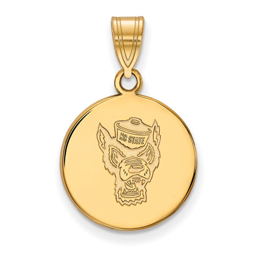 14ky North Carolina State University Medium Disc Pendant