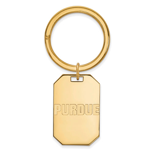 SS w/GP Purdue Block Type Key Chain