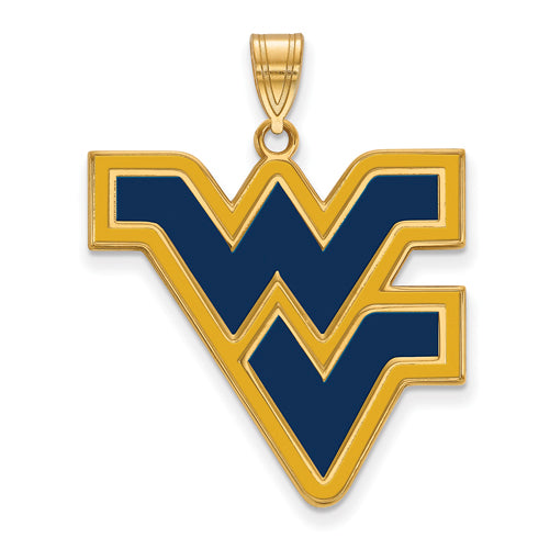 SS w/GP West Virginia University XL Enamel Pendant