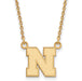 14ky University of Nebraska Small Letter N  Necklace