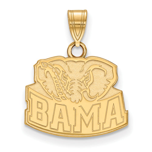 14ky University of Alabama Small Bama Elephant Pendant
