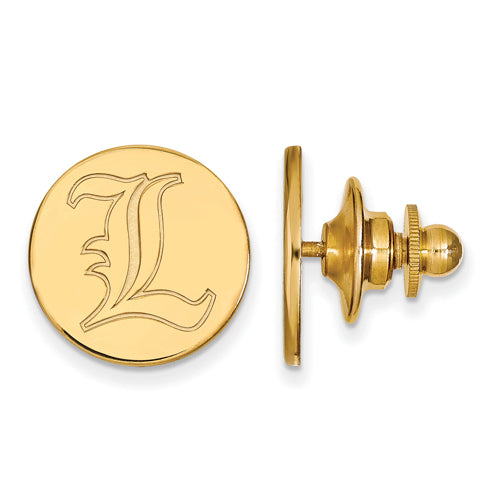 SS w/GP University of Louisville Disc Lapel Pin