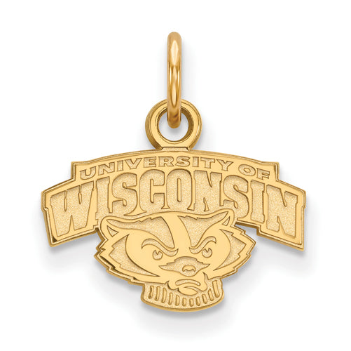 14ky University of Wisconsin XS "WISCONSIN" Badger Pendant