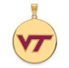 SS w/GP Virginia Tech XL Enamel Disc VT Logo Pendant