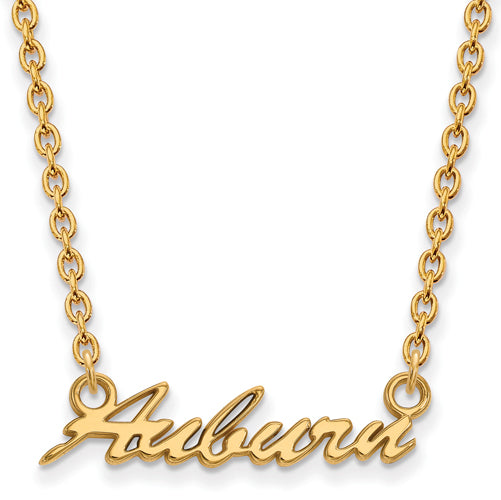 SS w/GP Auburn University Medium Pendant w/Necklace