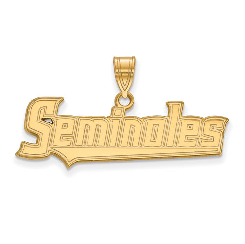 SS w/GP Florida State University Seminoles Script Large Pendant