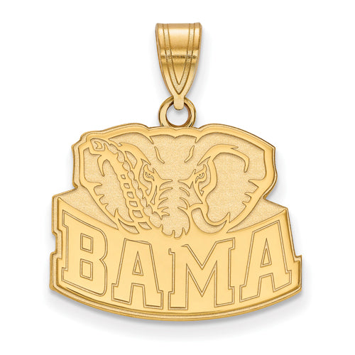 10ky University of Alabama Medium Bama Elephant Pendant