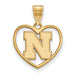 SS w/GP University of Nebraska Pendant in Heart