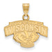 SS w/GP University of Wisconsin Small Alt "WISCONSIN" Badger Pendant