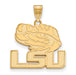 SS w/GP Louisiana State University Large LSU Tiger Head Pendant