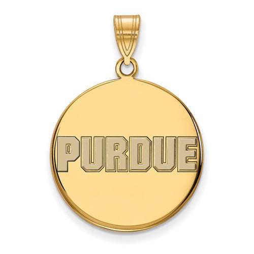 SS w/GP Large Enamel Disc PURDUE Pendant