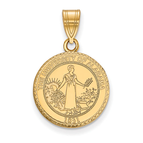 10Ky University of Alabama Medium Crest Pendant