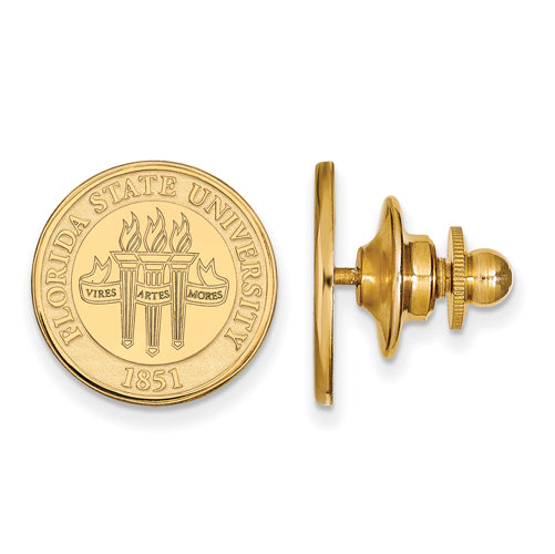 14ky Florida State University Crest Lapel Pin