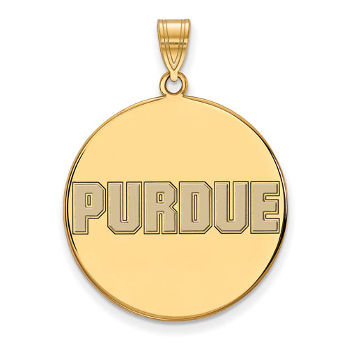 SS w/GP XL Enamel Disc PURDUE Pendant