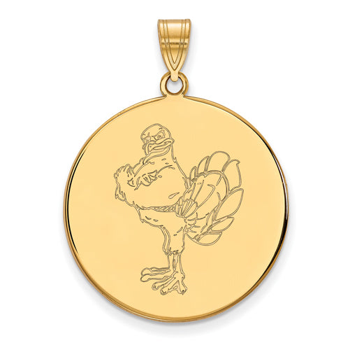 SS w/GP Virginia Tech XL HokieBird Disc Pendant