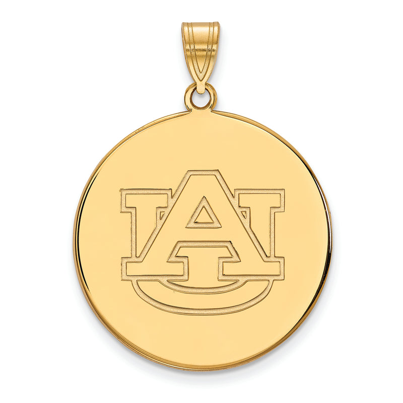 14ky Auburn University XL Disc Pendant