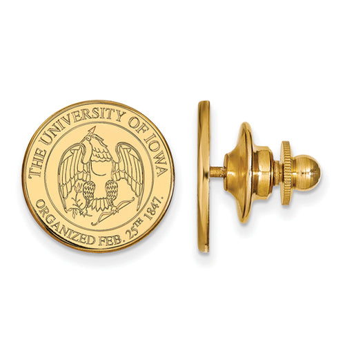 SS w/GP University of Iowa Crest Lapel Pin
