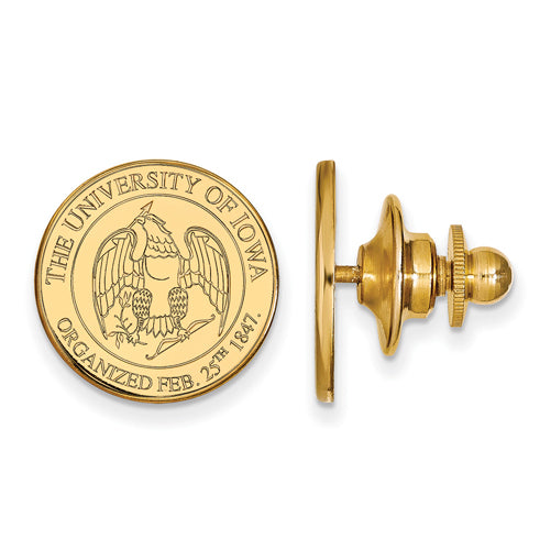 14ky University of Iowa Crest Lapel Pin
