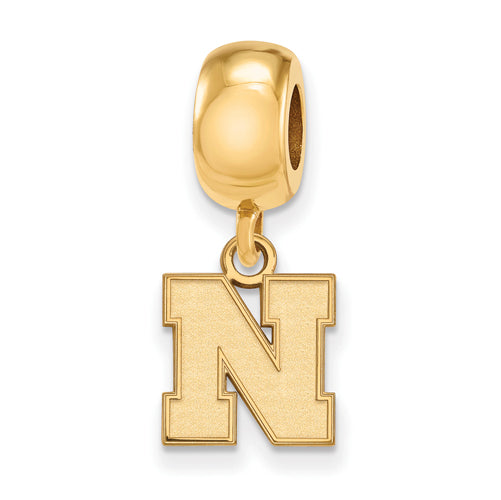 SS w/GP University of Nebraska XS Bead Charm