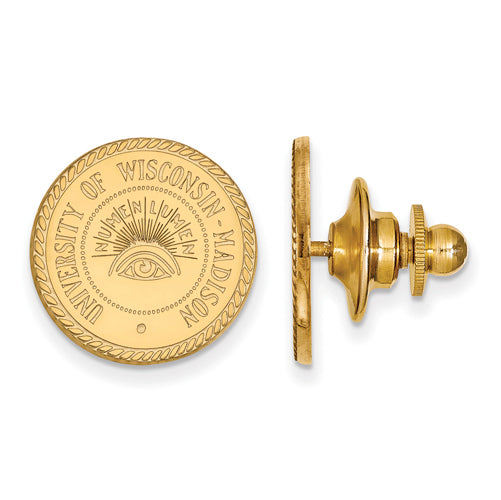 14ky University of Wisconsin Crest Lapel Pin