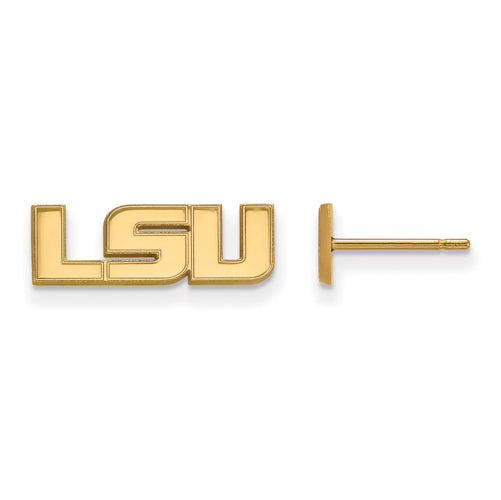 SS w/GP Louisiana State University Xs Post LSU Earrings