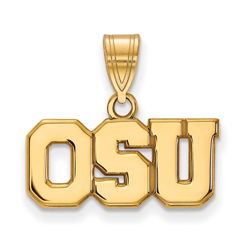 14ky Ohio State U Medium "OSU" Pendant
