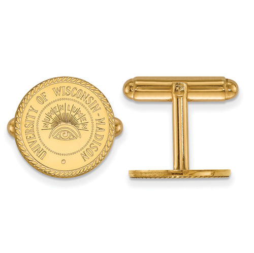 SS w/GP University of Wisconsin Crest Cuff Links