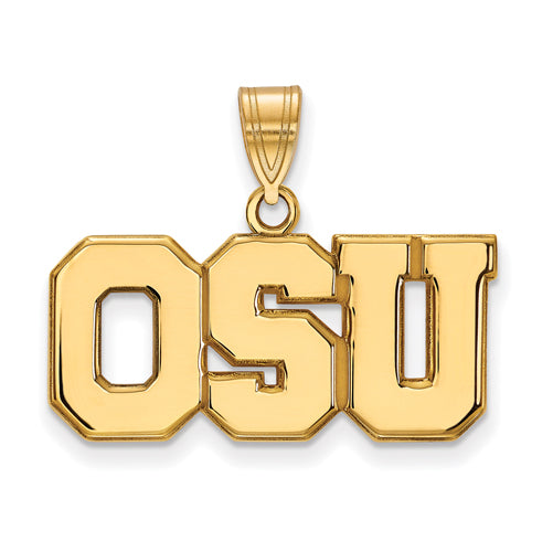 14ky Ohio State U Large "OSU" Pendant