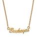 Sterling Silver Gold-plated LogoArt The Ohio State University Small Buckeyes Script 18 inch Necklace