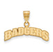 SS w/GP University of Wisconsin Medium Arched "BADGERS" Pendant